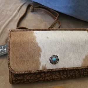 Myra Bag Brown and Cream Crossbody Bag
